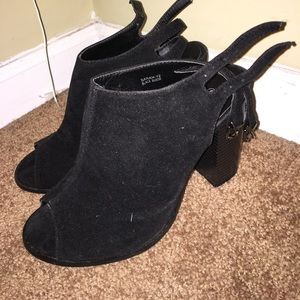 Open toe booties
